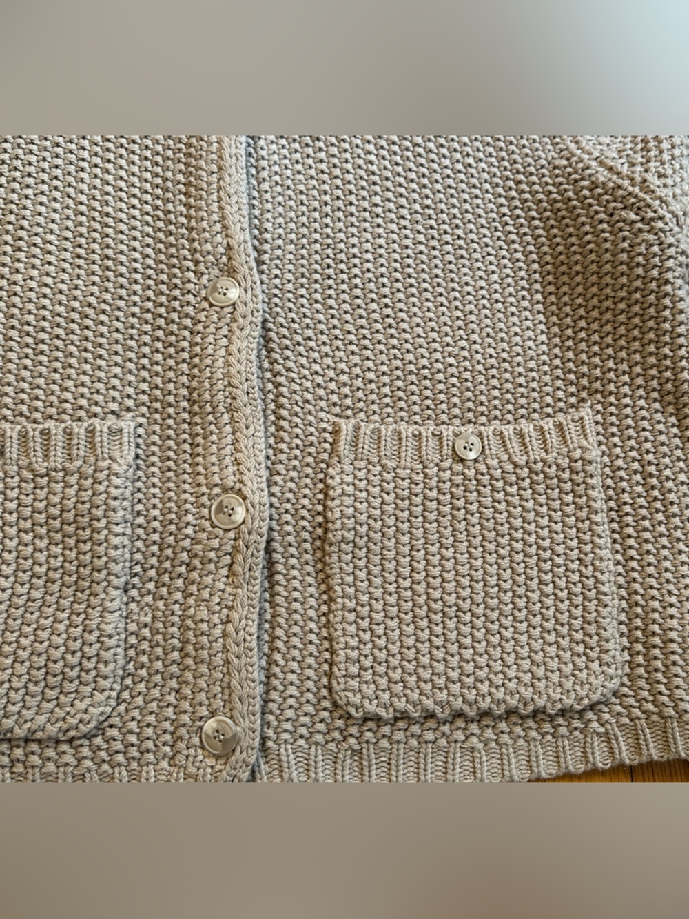 Splendid Angelica Cardigan Tan  cotton blend cropped preppy Chanel vibe - Picture 3 of 9